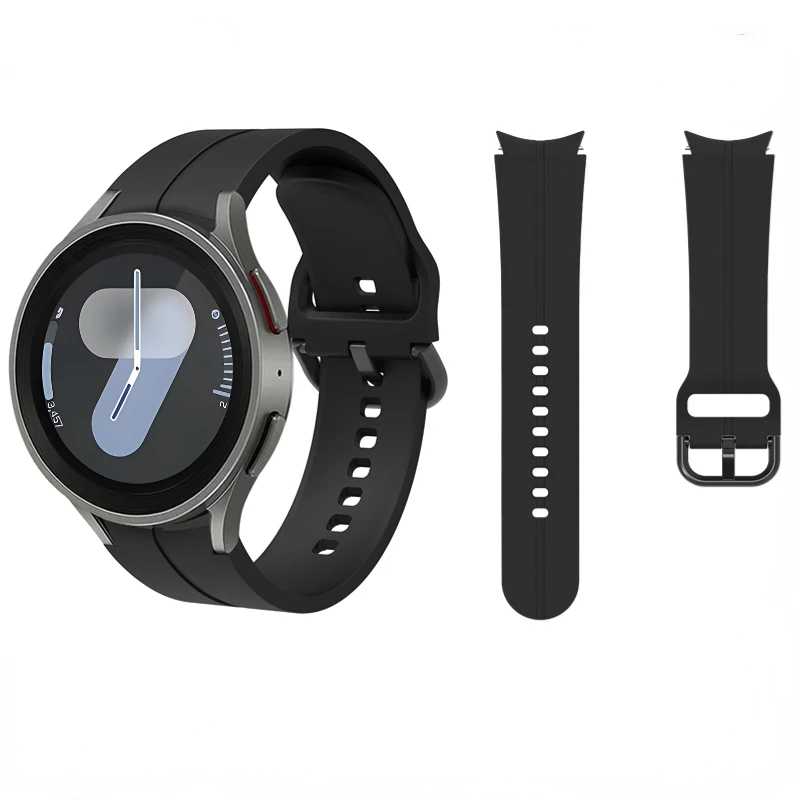 Оригинальный силиконовый ремешок для Samsung Galaxy Watch 7 6 5 4 40 мм 44 мм 5Pro 45 мм Спортивные мягкие удобные часы 6 Классический ремень 47 мм 43 мм