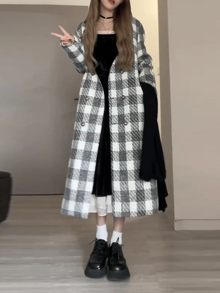 Dress Women Velvet Simple A-line All-match Fashion Square Collar Casual Vintage Comfortable Korean Style Female Elegant Autumn