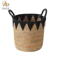 High Quality Wicker Basket For Planter Natural Flower Pot Bamboo Seagrass Woven Storage Baskets Toy Holders Home Garden Deco