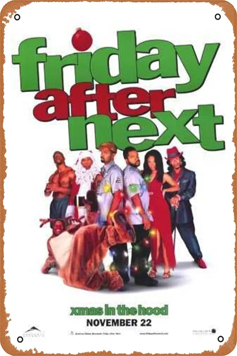 Friday After Next (#1 of 2) xmas in the hood 2002 Vintage Metal Tin Sign 12 x 8 Inch Poster Movie Poster sign