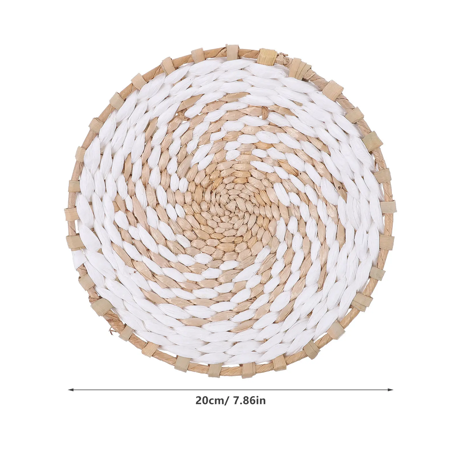 Bohemia Style Woven Wall Hanging Basket Decor Round Flat Wall Art Ornament for Home Room Balcony Bedroom Decoration view 6