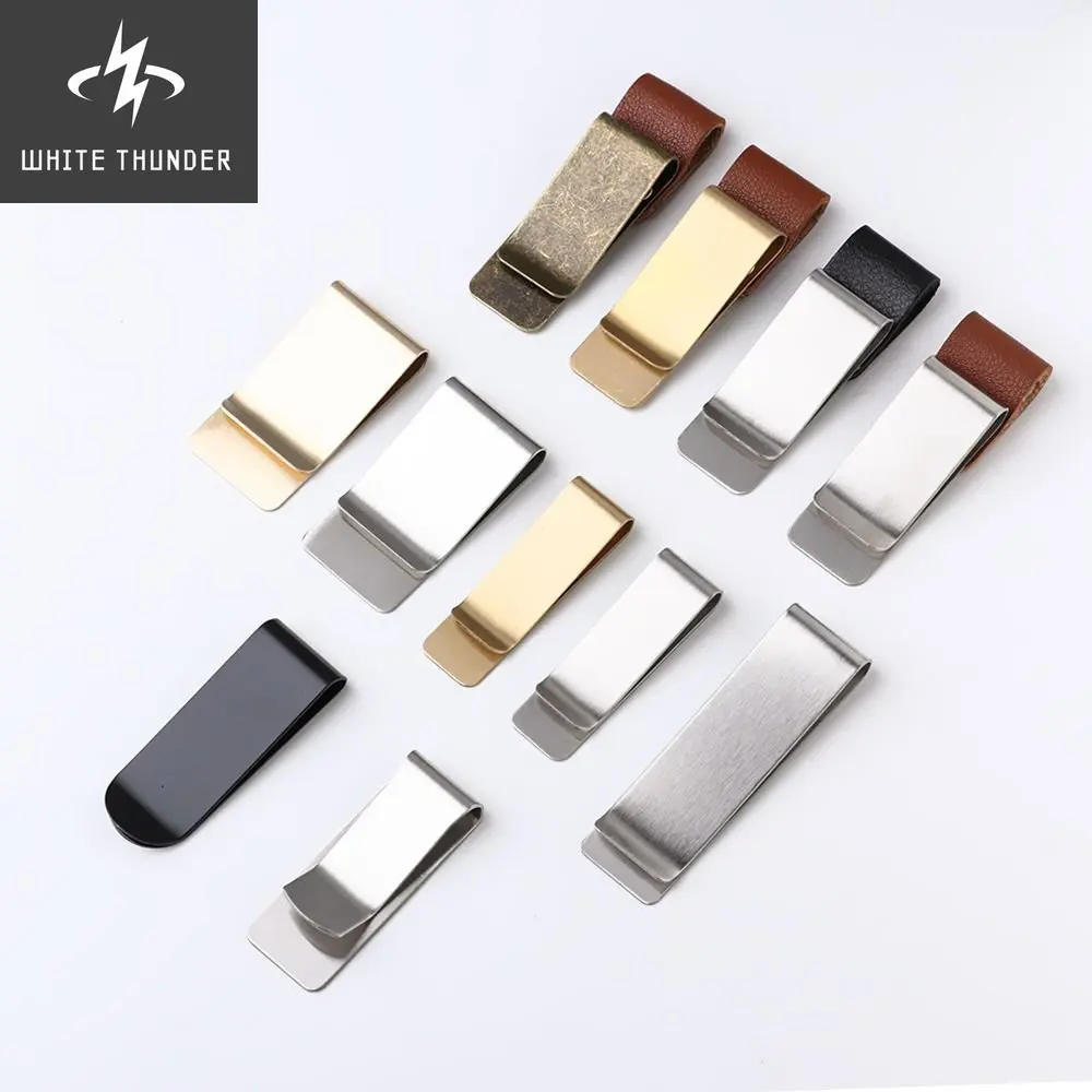 

Stainless Steel Handmade Leather Brass Clips Stainless Steel Pen Holder Clip Journal Notebook Paper Folder School Office Supply