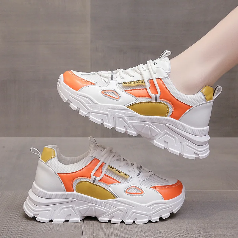 Women Platform Sneakers New Style Woman Shoes Students Shoes Lace Up Thick Sole Fashion Sports Shoes Ladies Casual Loafers 2022