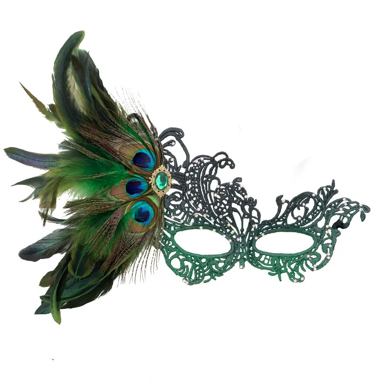 

Lace Studded Eye Mask Half Face Masquerade Accessory for Birthday And Carnival Party