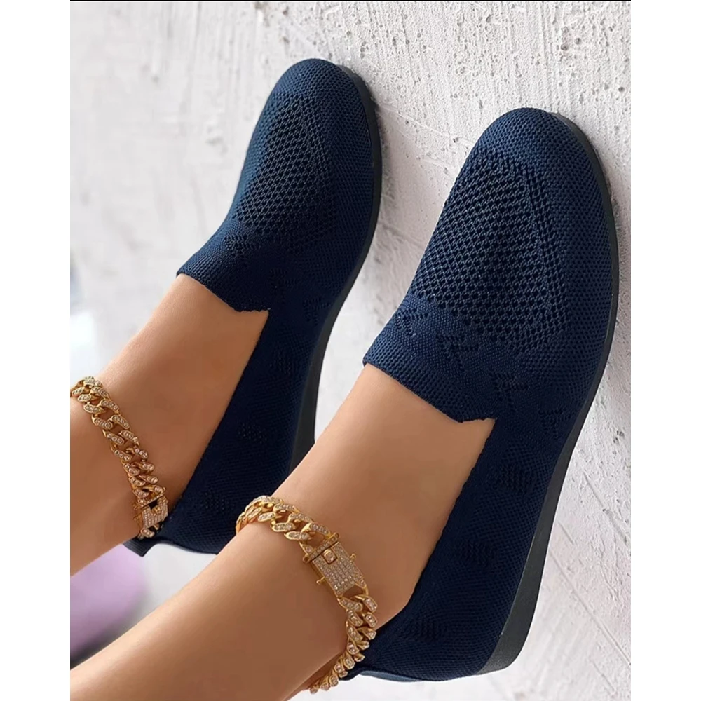 Women Going Out Hollow Out Breathable Slip-on Loafers New In Casual Work Shoes Spring Fashion Slip-on Round Toe Detail Flats