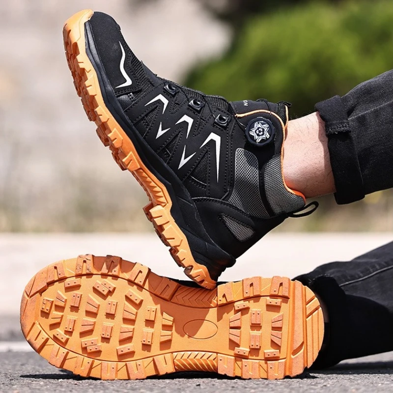 

New Safety Boots Men Work Indestructible Shoes Sneakers Steel Toe Protective Boots Anti-smash Anti-puncture Work Tactical Boots