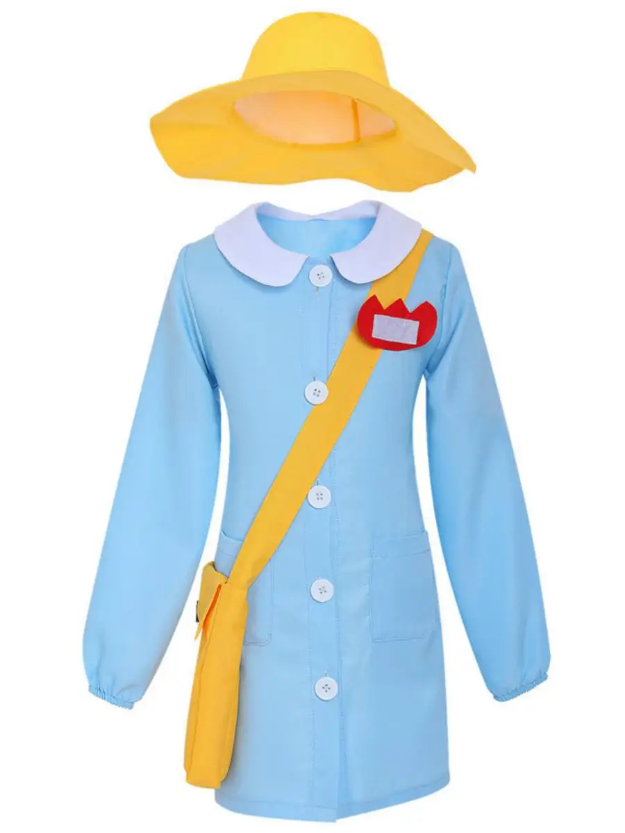 Loose Casual Blue Cosplay orm Daycare Teacher Costume loween Fly Matching Outfit with Bapa Children's Festival