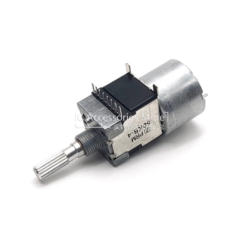 

1PCS 50KΩ B-4 Duplex Motor Audio Speaker Power Amplifier Volume Potentiometer 50KB-4 B50K Single Row 8Pin Handle 25MM