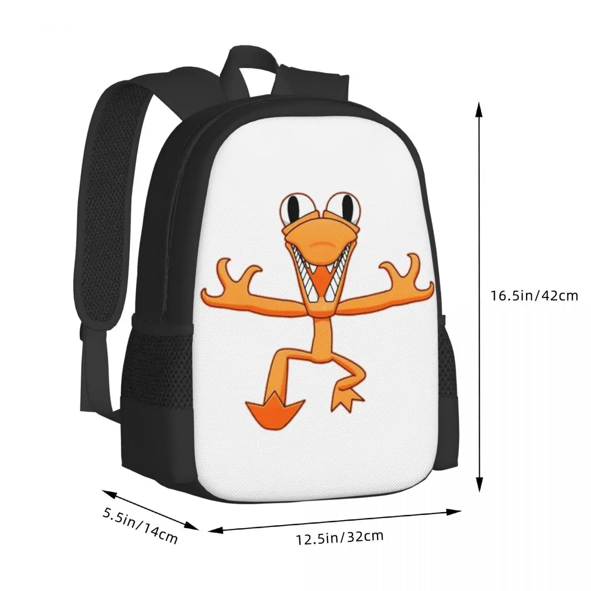 Orange Rainbow Friend Student Backpack School Bag Hiking Travel Daypack for Men Women Fashion Bookbag Shoulder Bags