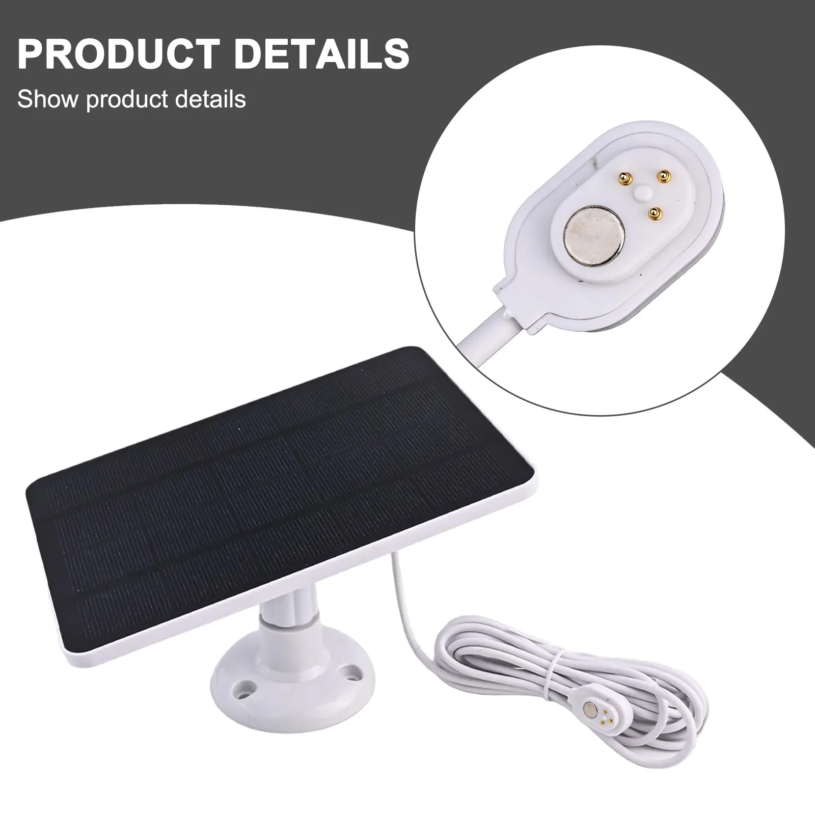 

Compact Solar Charger 4W Solar Panel Outdoor Surveillance Reliable Performance Superior Power Conversion For Arlo Pro 4