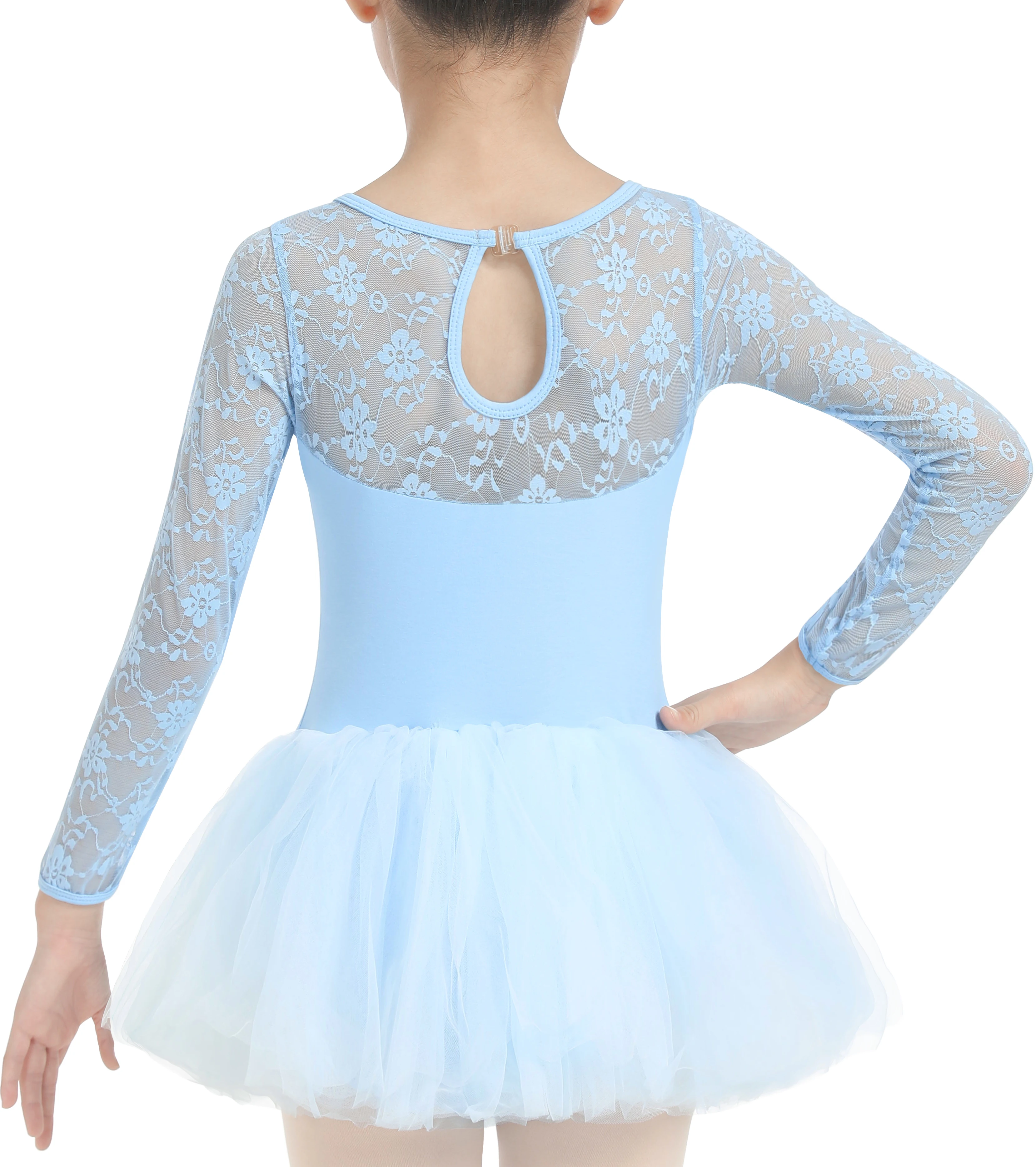 Girls Ballet Lace Cap Sleeve Leotard  with Tutu Skirt for Dance Gymnastics (Toddler/Little Girl/Big Girl)