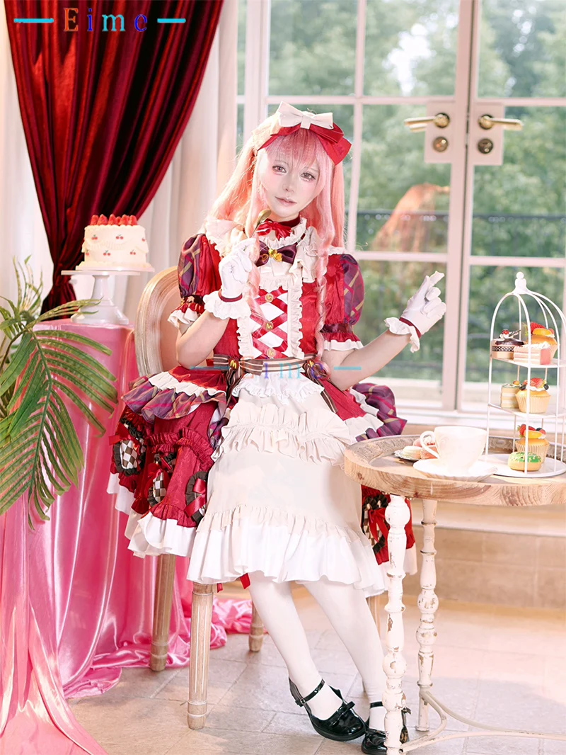 

PJSK Momoi Airi Cosplay Costumes Valentine's Day Cosplay Women Sweet Lolita Dress Halloween Fancy Uniform Party Suit Custom Made