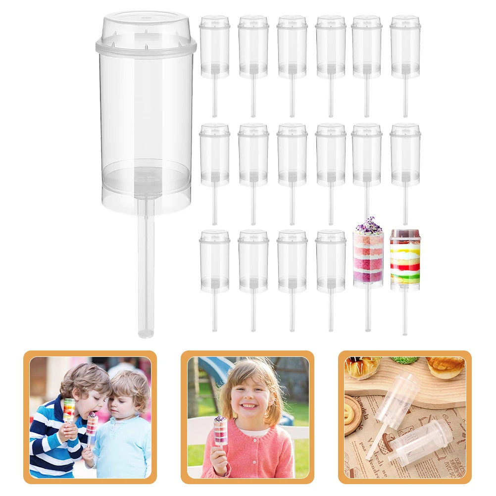 

Reusable Cake Mould Containers Round Shape Push Pops Holder Tube Mold Lid Cake Tube Container DIY Cakes Ice Cream Jelly Kitchen