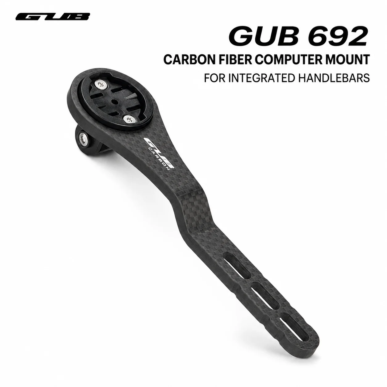GUB 692 Carbon Fiber Bike Computer Mount Integrated Handlebar Extension Bracket Cycling GPS Holder Bicycle Computer Support