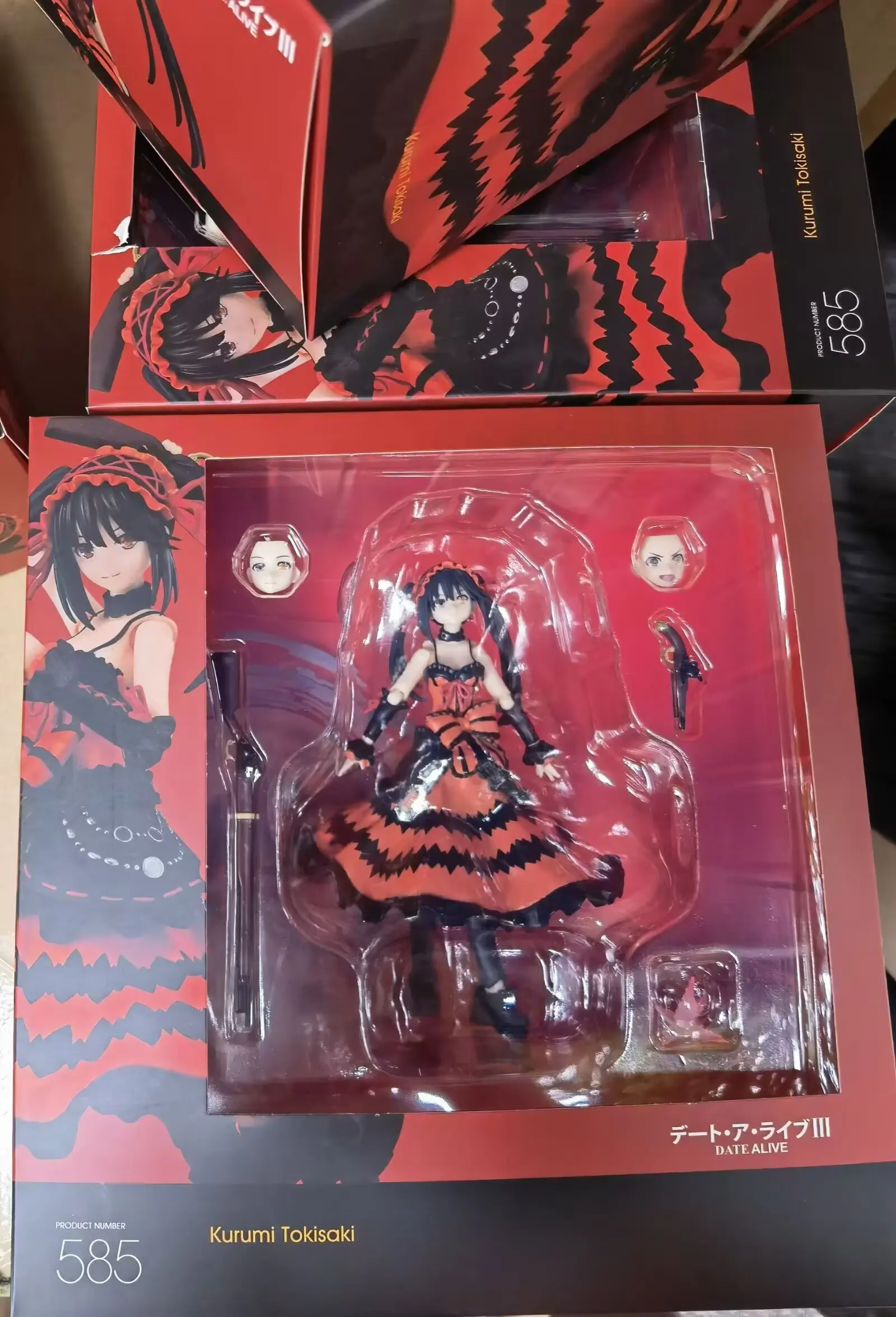 

Original Taito figma 585 Figures Date A Live III Kurumi Tokisaki Tohka Yatogami 15cm Anime Action Figures Toys For Children Gift