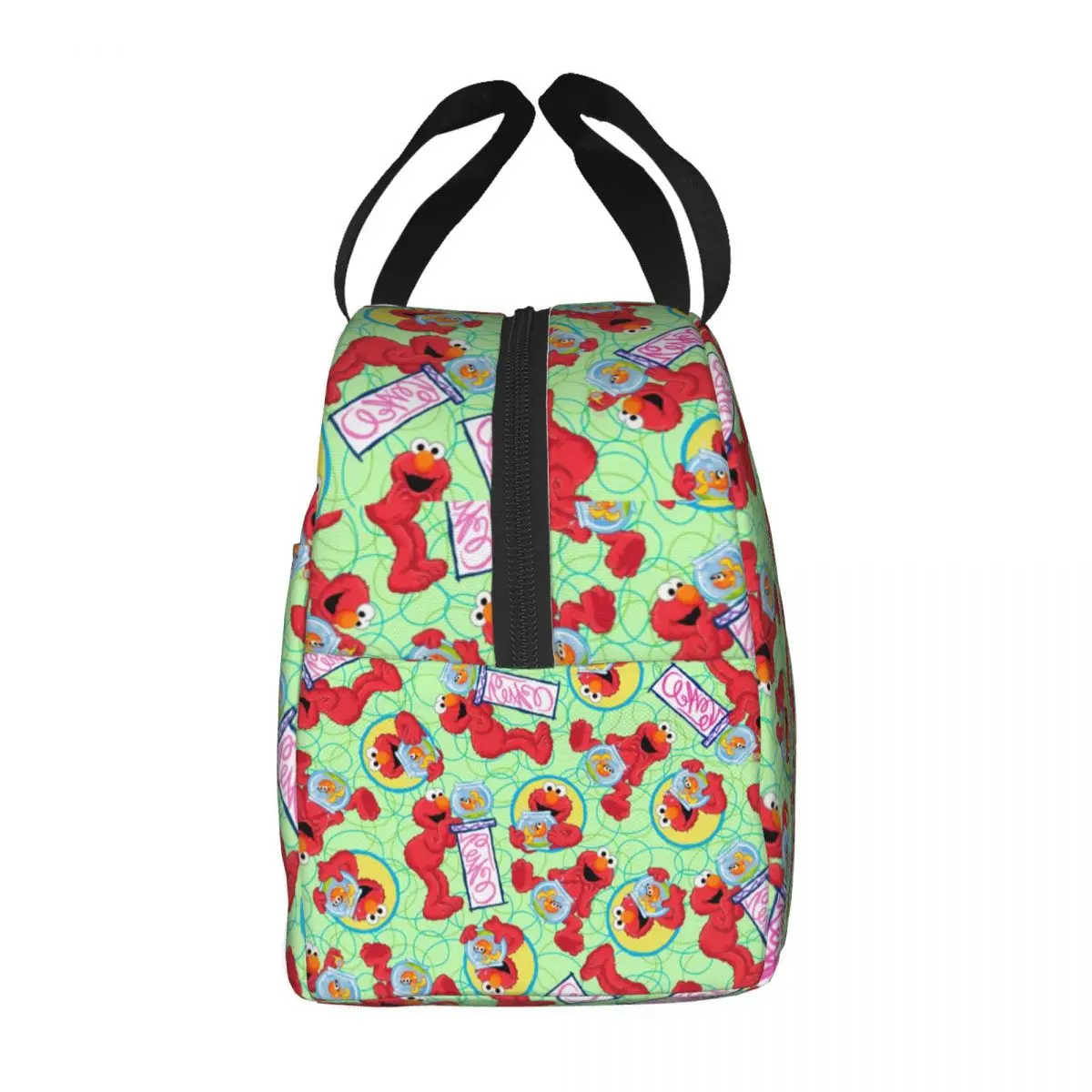 Custom Funny Cartoon Cookie Monster Pattern Insulated Lunch Bags for Work School Muppets Portable Cooler Thermal Bento Box