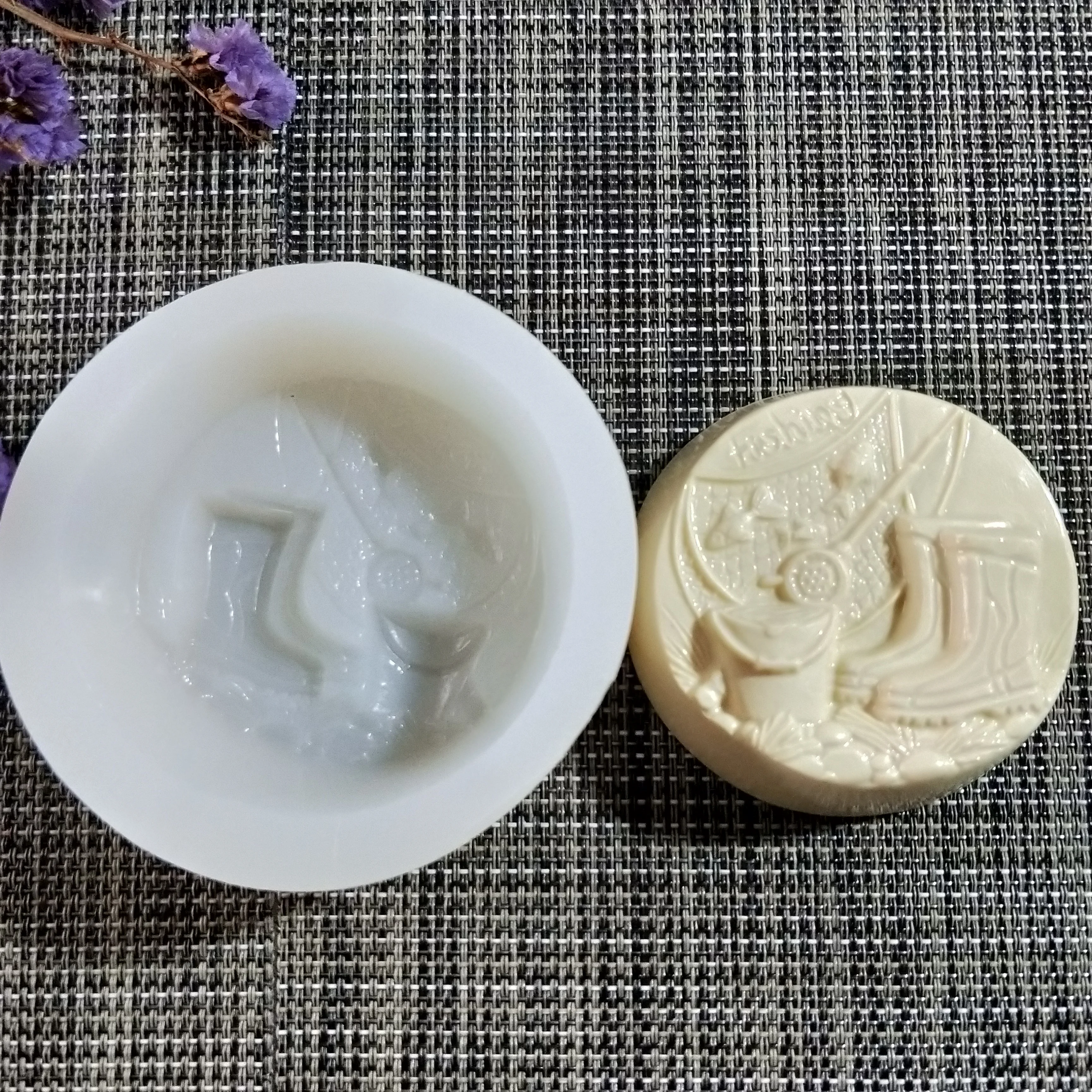 QT0162 PRZY Fishing Soap Mould Boots Mold Silicone Handmade Soap Making Molds Candle Mold Silicone Resin Clay Moulds