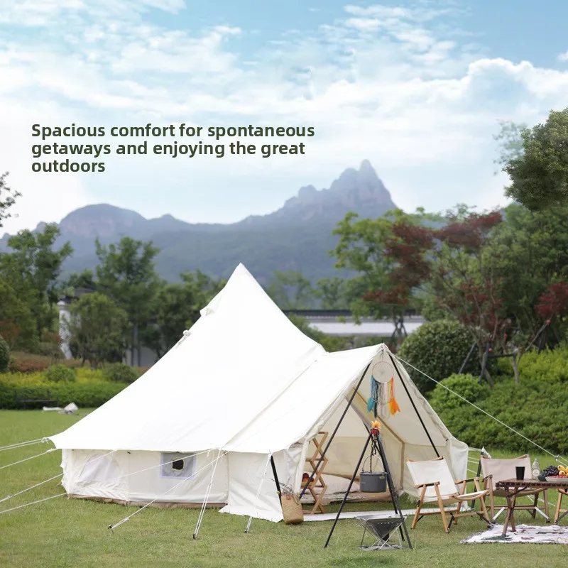 Outdoor camping yurt aluminum pole structure tent canopy front tent complete set of sun protection oversized outdoor tent