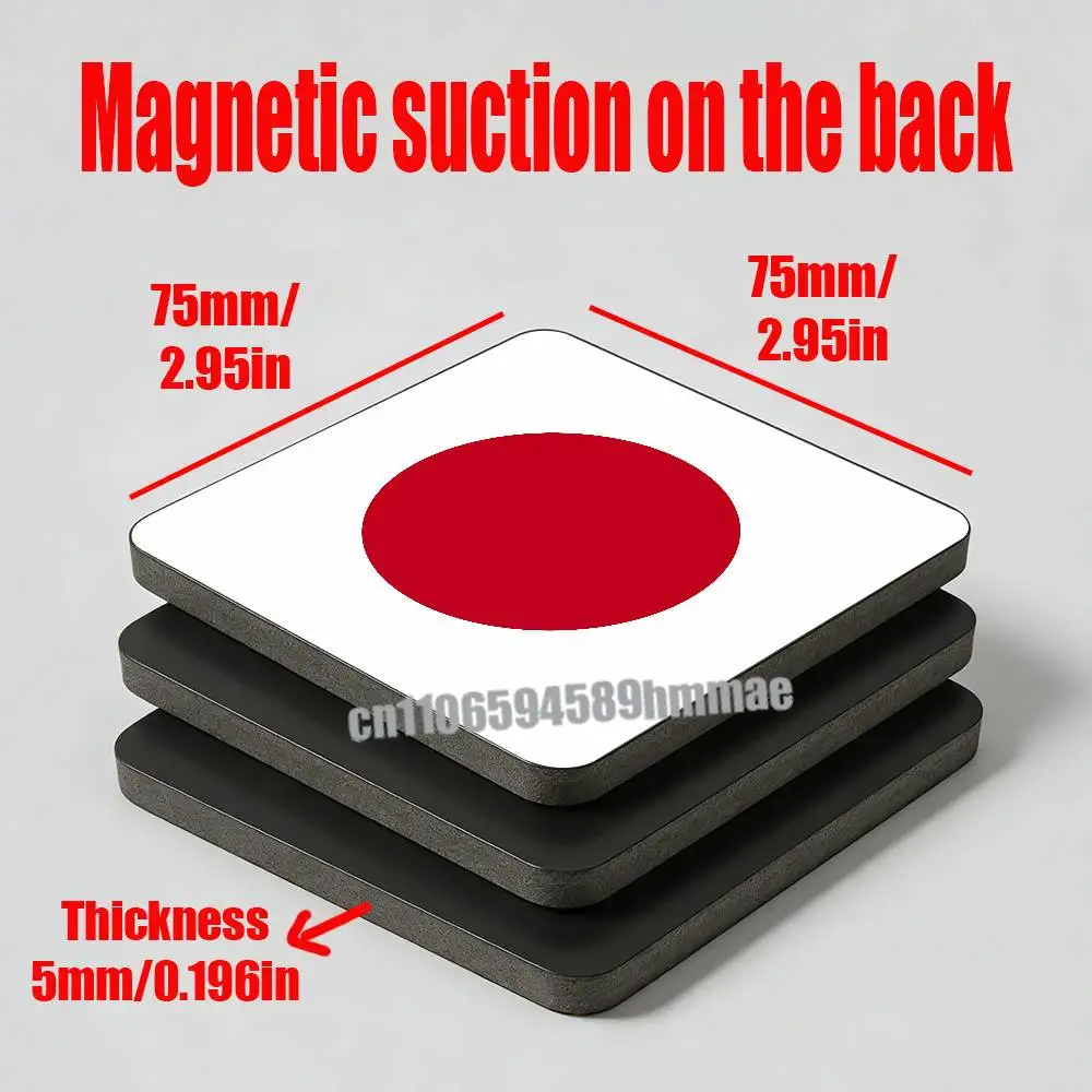 For JAPAN Japanese Flag Fridge Freezer Refrigerator Magnets Kitchen Metal Cabinet Magnetic Sticker Card Home Cover