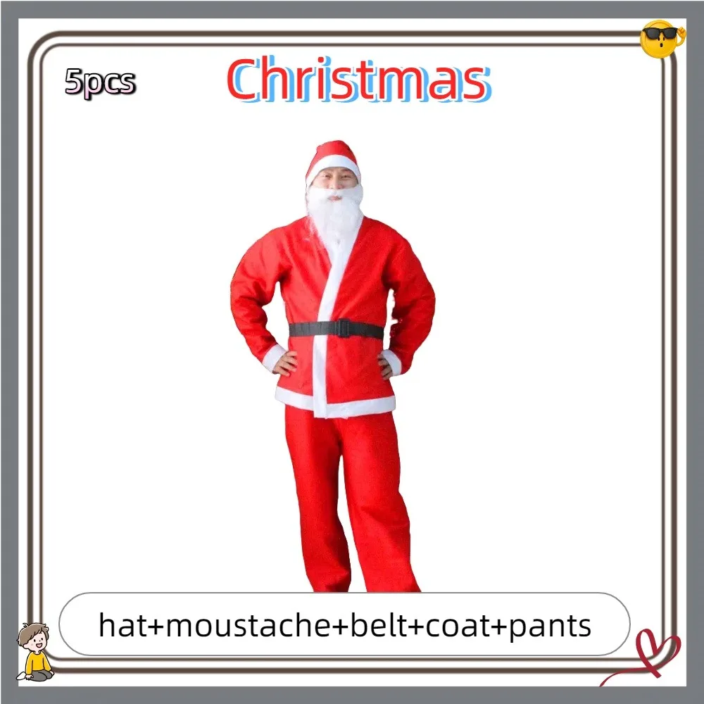 

2025 Christmas New Santa Claus Costume Set - 5-Piece Collection