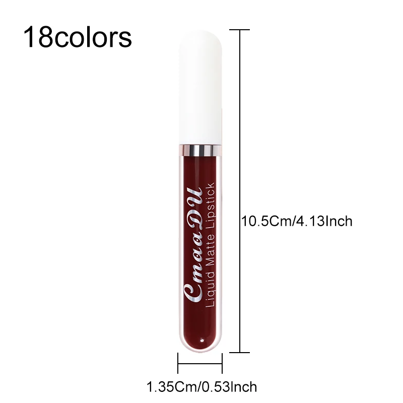 Aksamitny błyszczyk do ust Matowa pomadka 18 szt./zestaw: Długotrwały, wodoodporny, powiększający objętość ust, wielofunkcyjny, jaskrawy czerwony, pomarańczowo-czerwony, Y2K, Walentynki