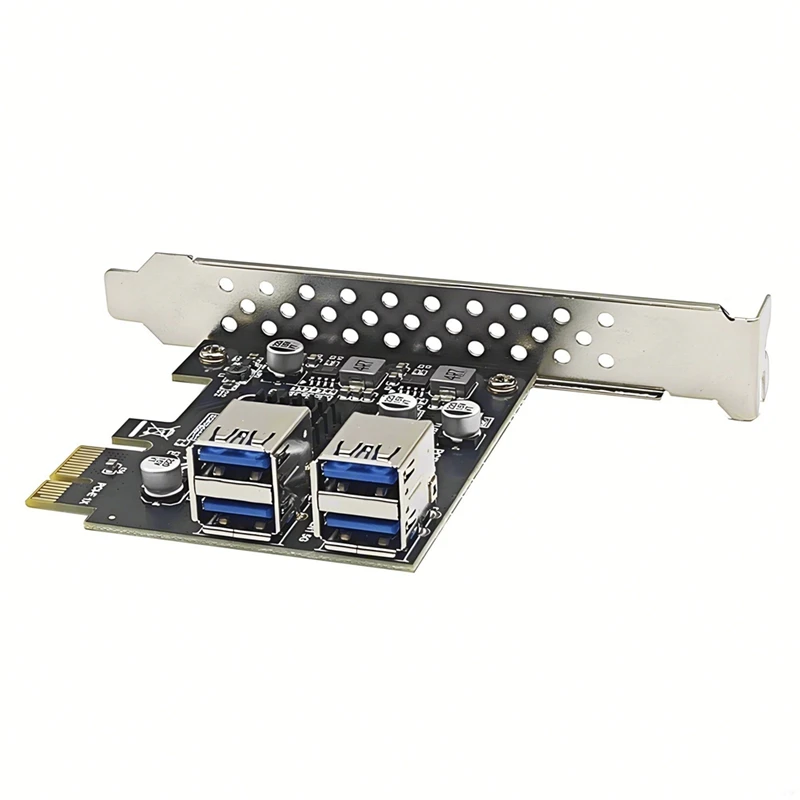 USB3.2 GEN1 PCIE Expansion Card 4 Port USB-A 5Gbps Expansion Card Adapter Riser For WIN7/10/11 LINUX