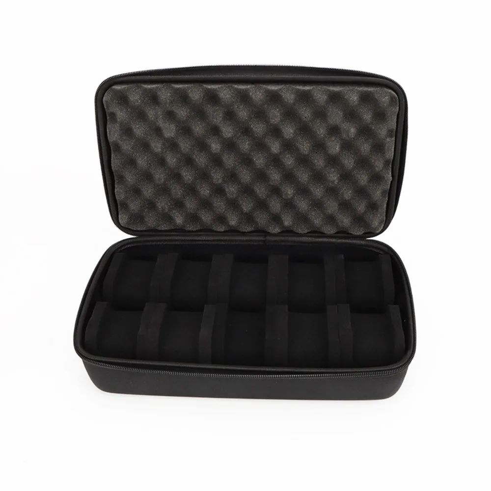 Portable 6/8/10/12/15 Slots Watch Box EVA Shockproof Watch Display Holder Zipper Closure Drop-resistant Watch Case Home Use