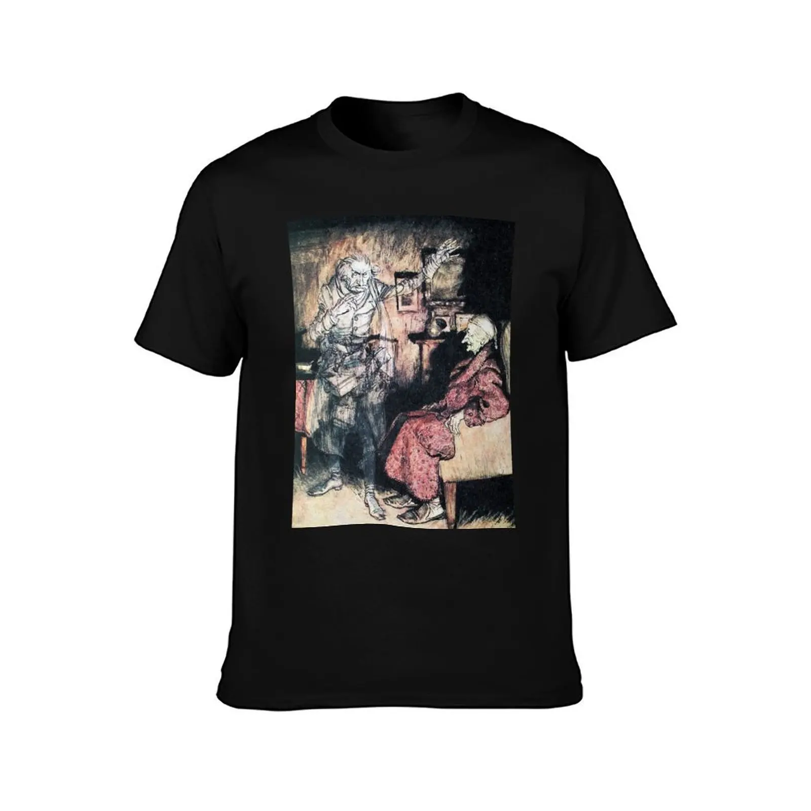 Jacob Marley - A Christmas Carol - Arthur Rackham T-Shirt Plus Size Lightweight Top T-Shirt