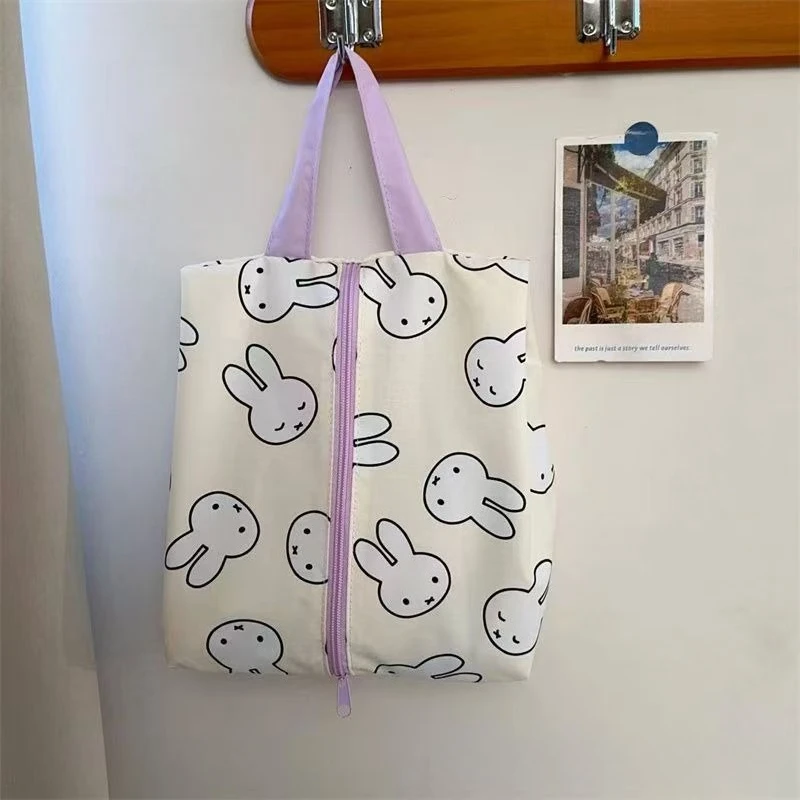 Miffy Aufbewahrungstasche, Reise-Kosmetik-Aufbewahrungstasche mit Reißverschluss, multifunktionale Organisationstaschen, große Kapazität, wasserdichte Aufbewahrungstasche