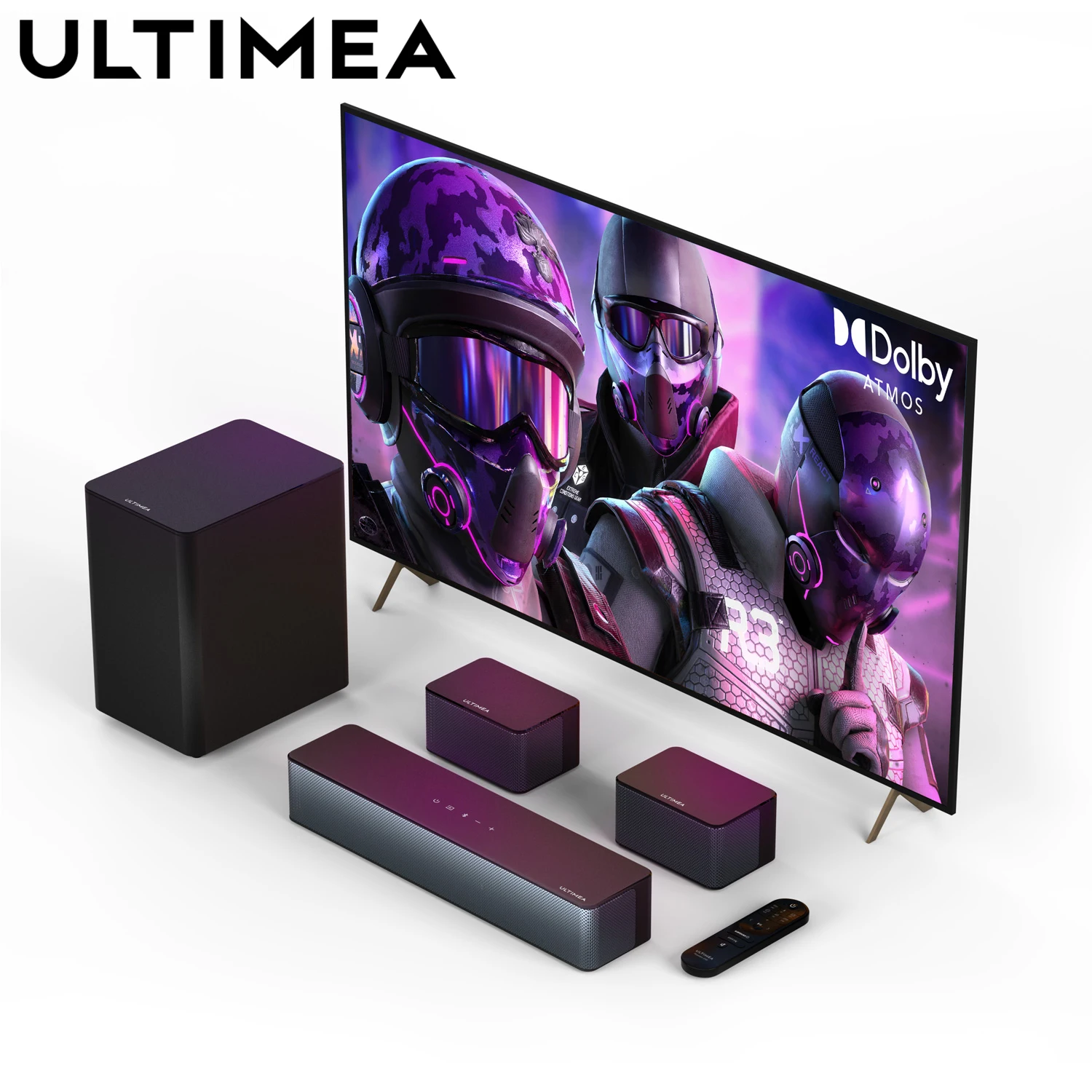 

ULTIMEA 410W 5.1 Sound Bar with Dolby Atmos, Wireless Subwoofer Surround Sound System for TV, Bass Boost,Sound Bar for Smart TV