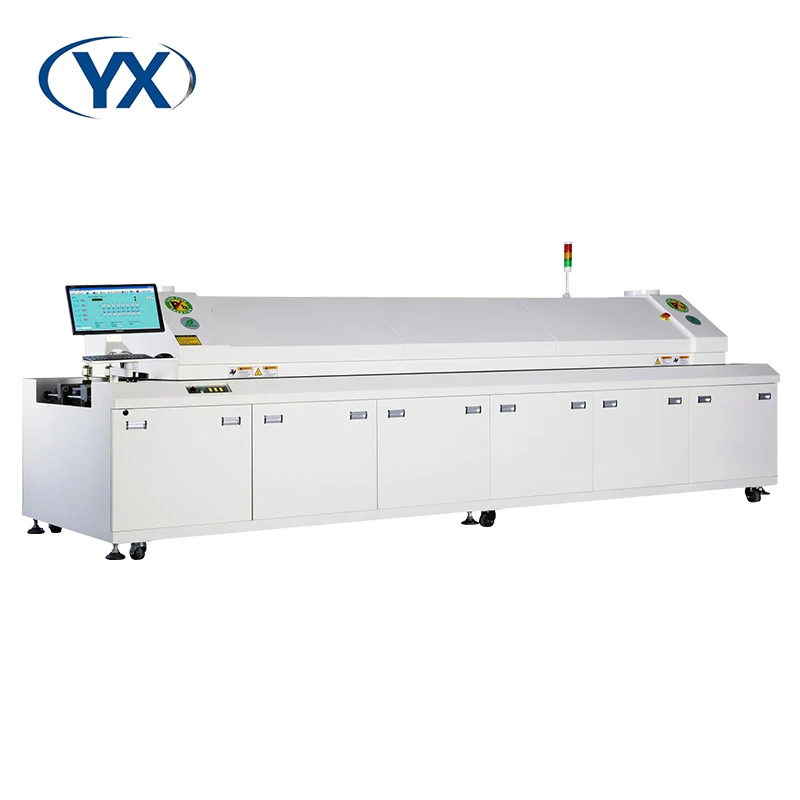Forno de fase de vapor YX630-N convecção de ar quente seis zonas smt forno de refluxo de solda sem chumbo forno de solda de refluxo