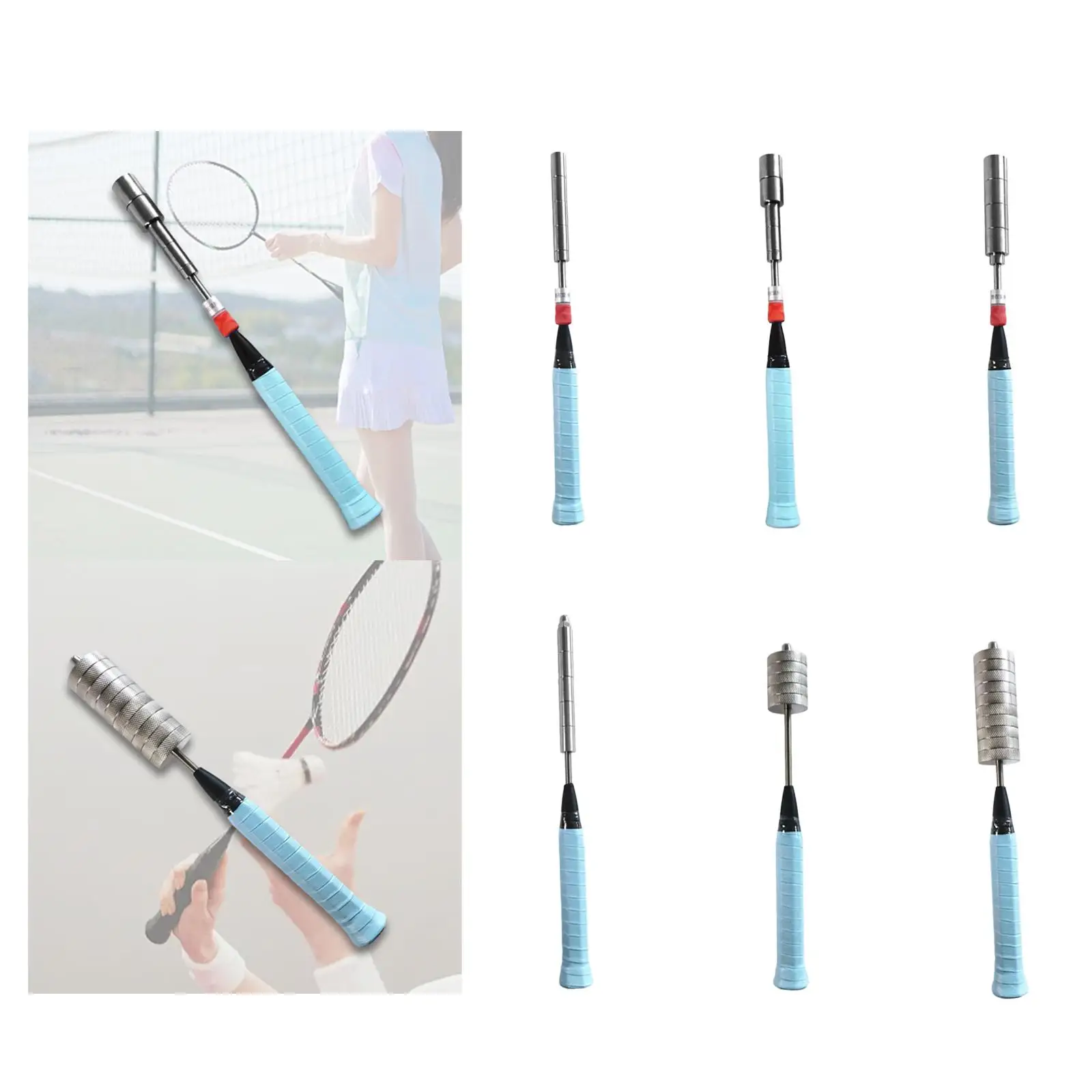 

Badminton Racket Swing Training Warm up Stick, Improved Rhythm Accuracy Posture Correction Sound Remind Auxiliary Tool