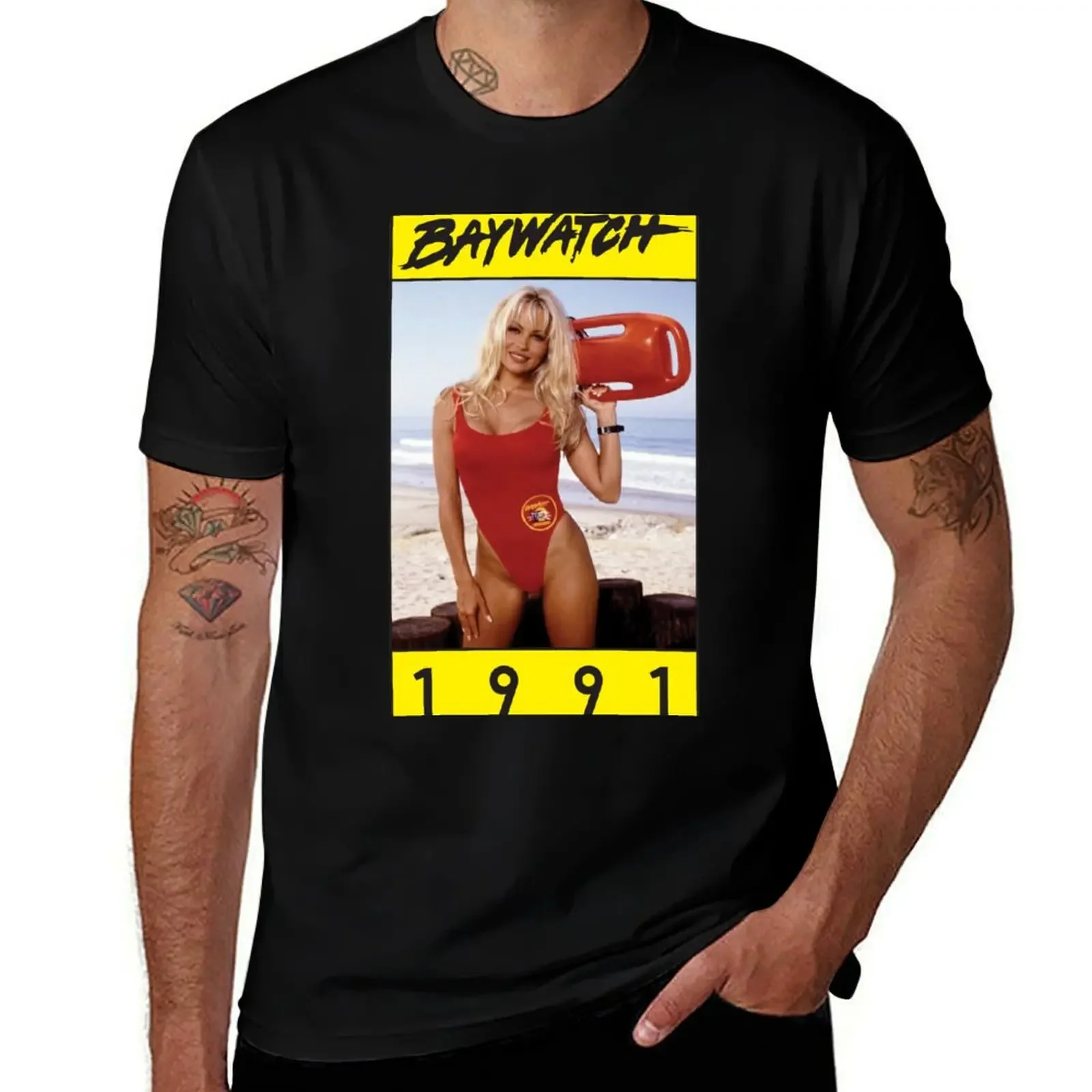 

Baywatch-1991 T-Shirt basketball graphic tees blue lock funny gifts t shirt men 100℅ cotton