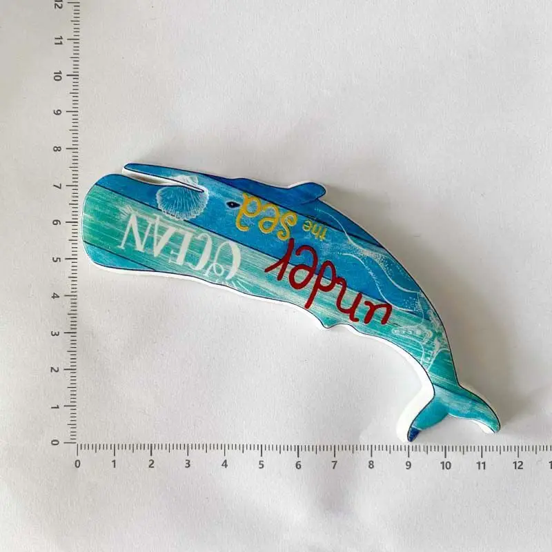 Whale Ocean Animal Cute Fridge Magnet Creative Home Decoration 3D Resin Magnet