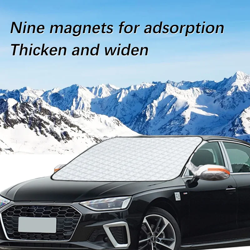 Car Windshield Cover Magnet Winter Window Snow Shield Anti Frost Auto Front Window Snow Cover For Audi A4L