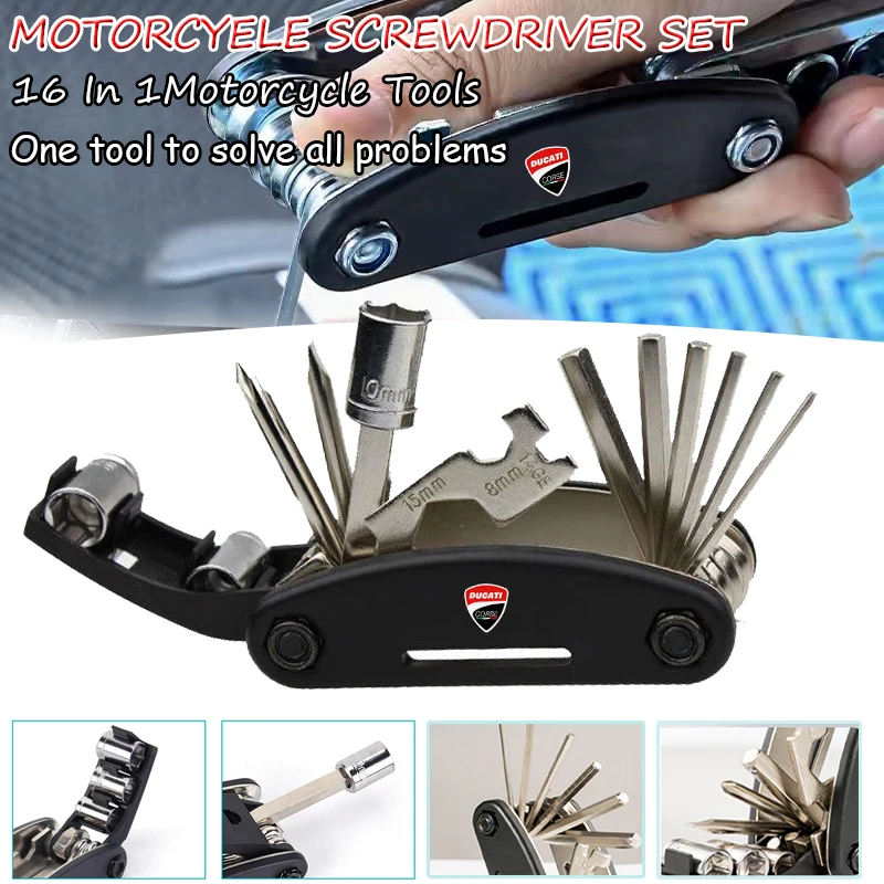 

Conbination Tool Fit For Ducati Scrambler 800 Monster 821 Diavel Desertx Multistrada 950 1100 Accessories Repair Screwdriver Set