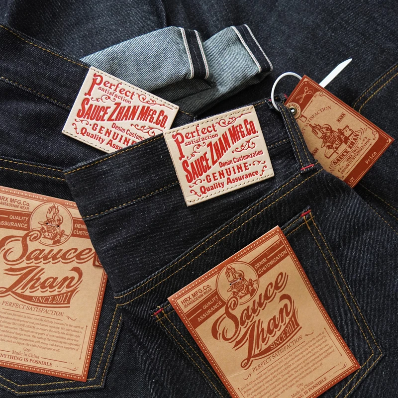 

High Waist Straight Leg Cotton Linen Men's Jeans Summer 0 Ounce Original Cow American Workwear Khaki Loose Fit Breathable