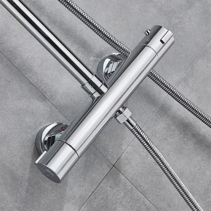 Direct supply thermostatic faucet Electric water heater Toilet thermostatic valve All copper double thermostatic shower faucet