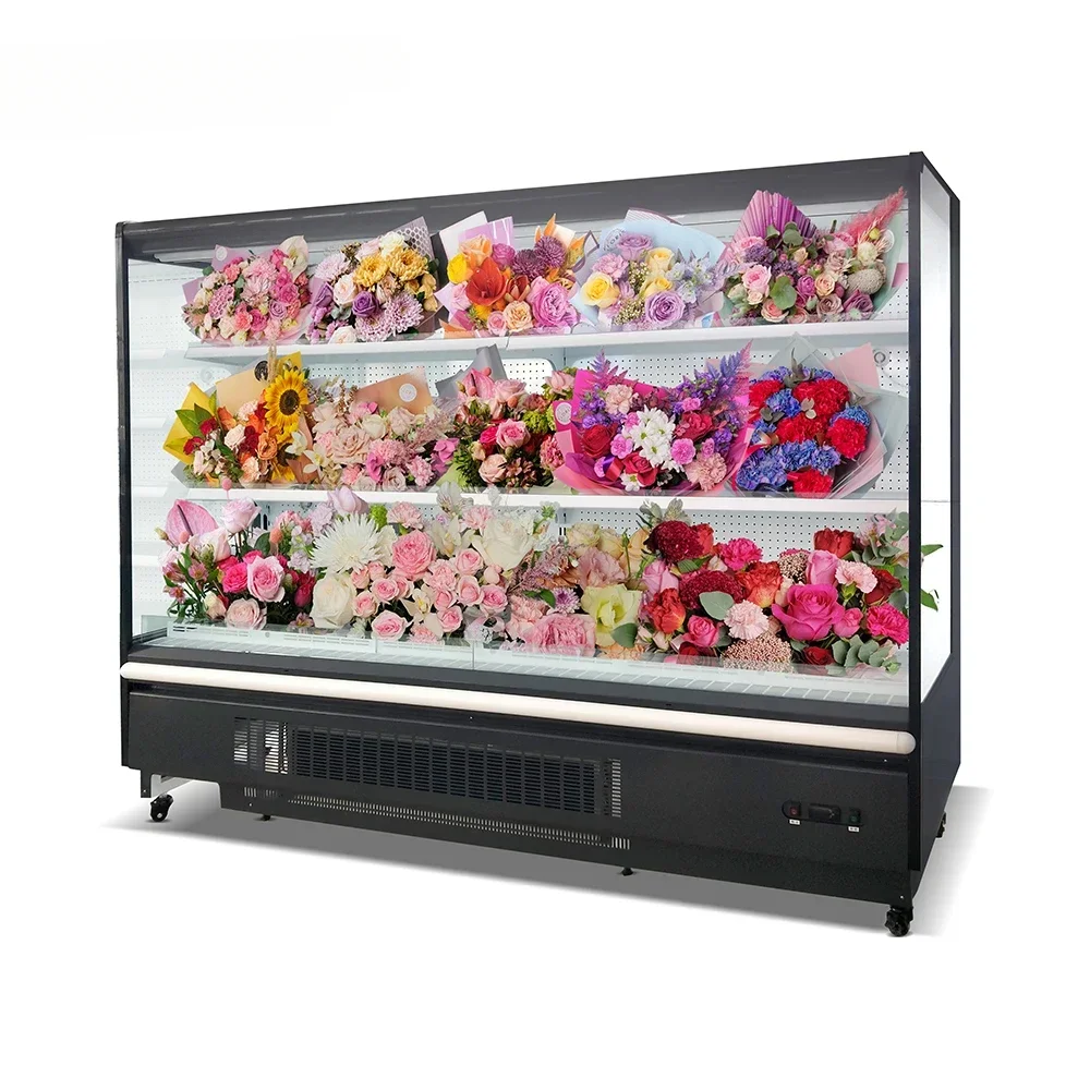 Florist Flower Store Vertical Commercial Fresh Flower Freezer Air Cooling Type Flower Chiller Antistaling Cabinet