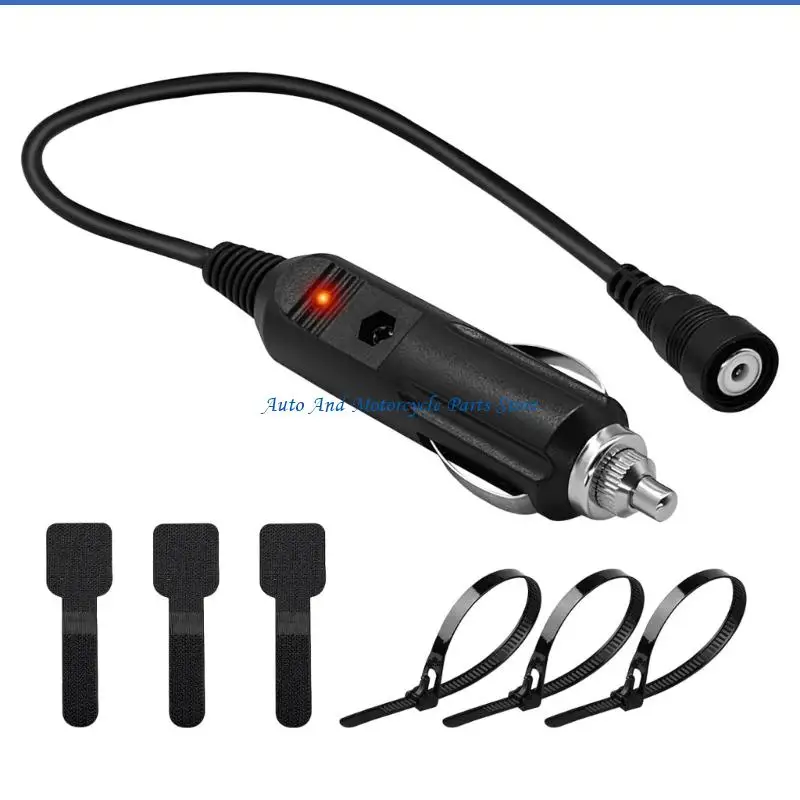 P9FD 12V Power Supply Cord Connector Cable Suitable For Electric Heated Face Mask And Motorcycle Face Snowmobile Helmet