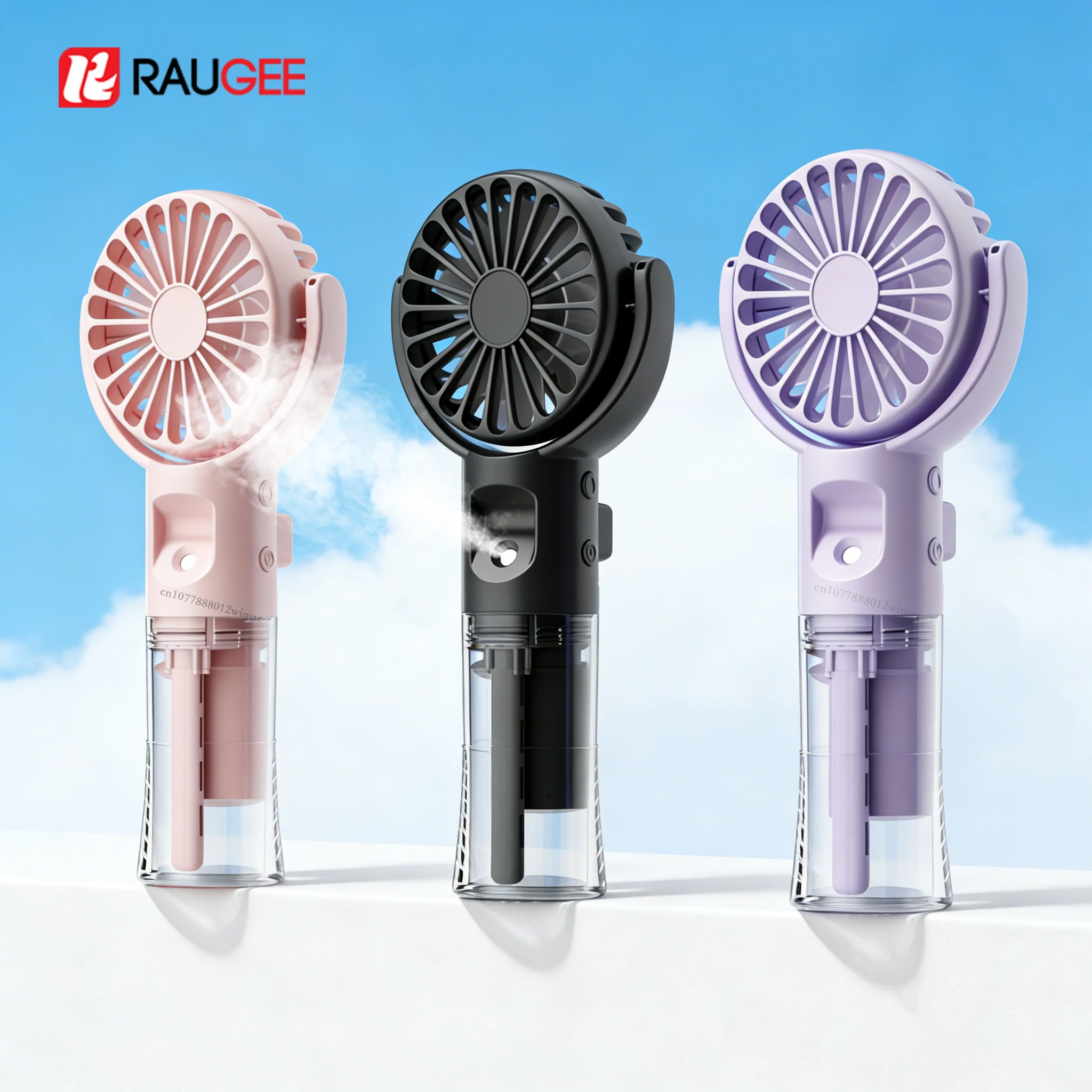 

Мини-вентилятор для шеи с распылением воды, портативный, перезаряжаемый, с низким уровнем шума, для использования на улице