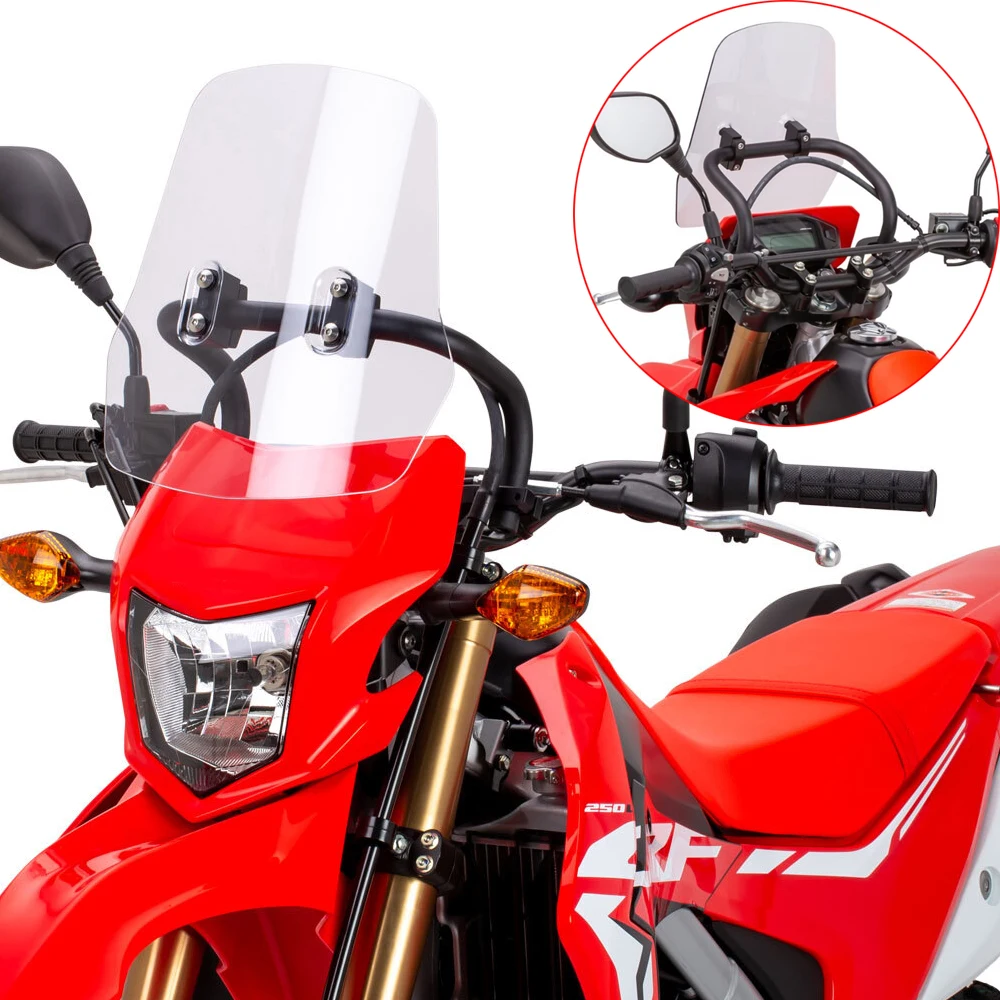 

For Honda CRF250L CRF250S CRF250M CRF300L Motorcycle Windshield Windscreen For Honda CRF 250L 250S 250M 300L 2021 2022 2023