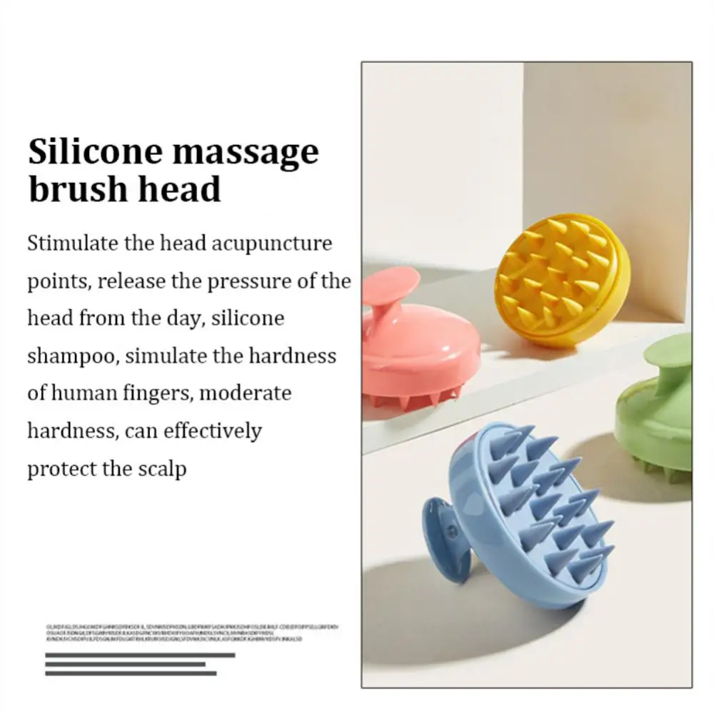 Silicone Shampoo Scalp Hair Massager Wet and Dry Shampoo Massage Comb Adult Soft Household Bath Hair Shower Brush Comb Care Tool