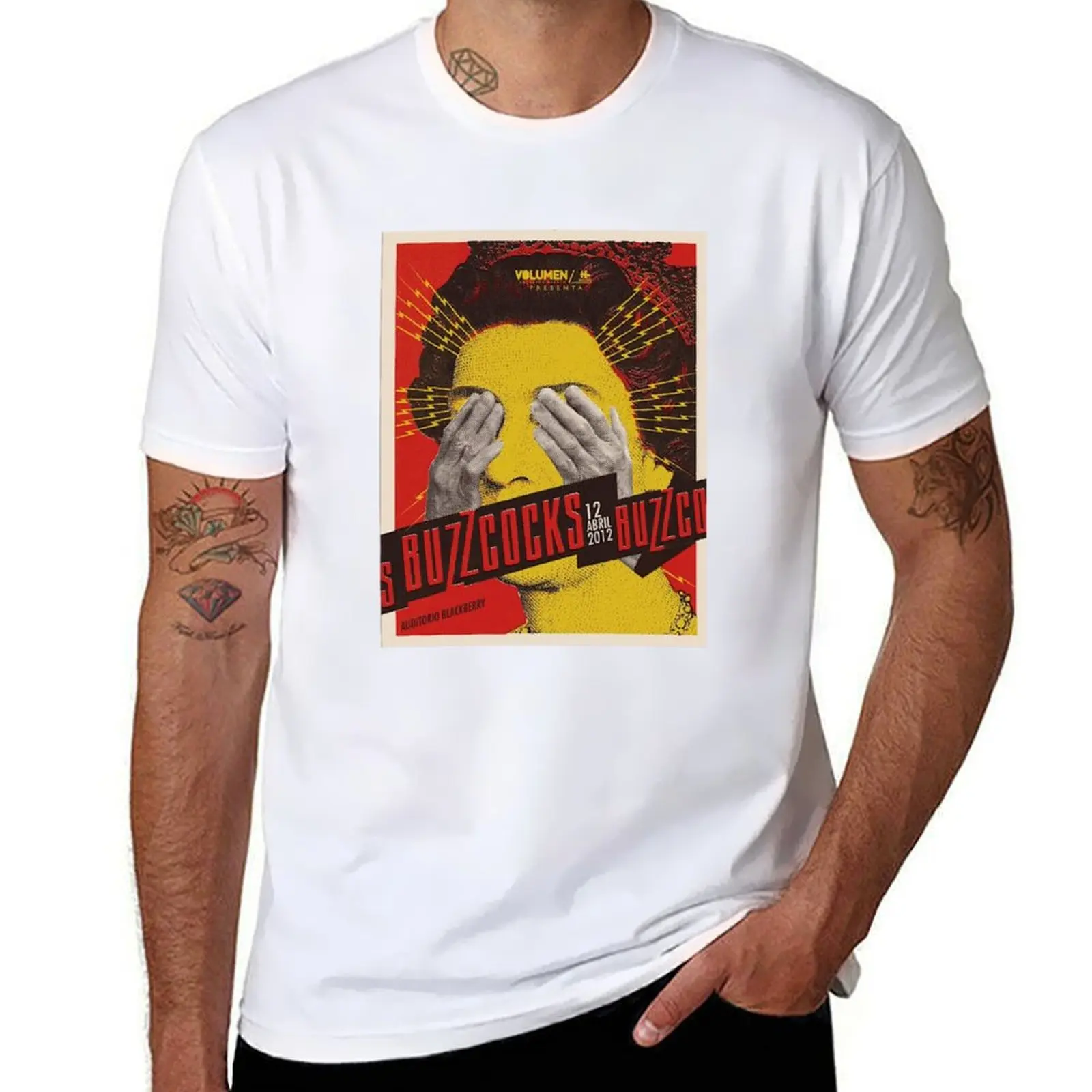 

buZZcocks Tribute T-Shirt t shirt man plain t shirts cotton 100% T-Shirt