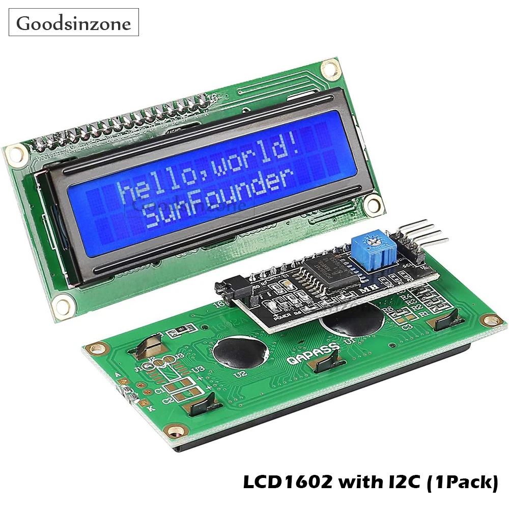 

IIC I2C TWI 1602 Serial LCD Module Display Compatible with Arduino R3 Mega 2560 16x2 To Display Characters, letters and Numbers