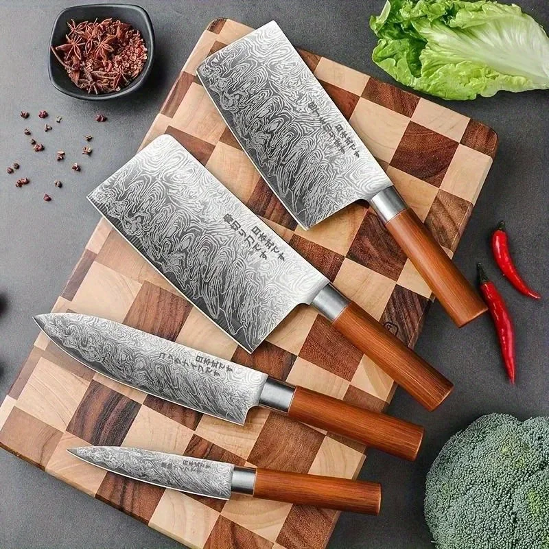 Japanese Kitchen knife combination Super fast sharp Professional Chef's knife Multi-functional home kitchen knife accessories