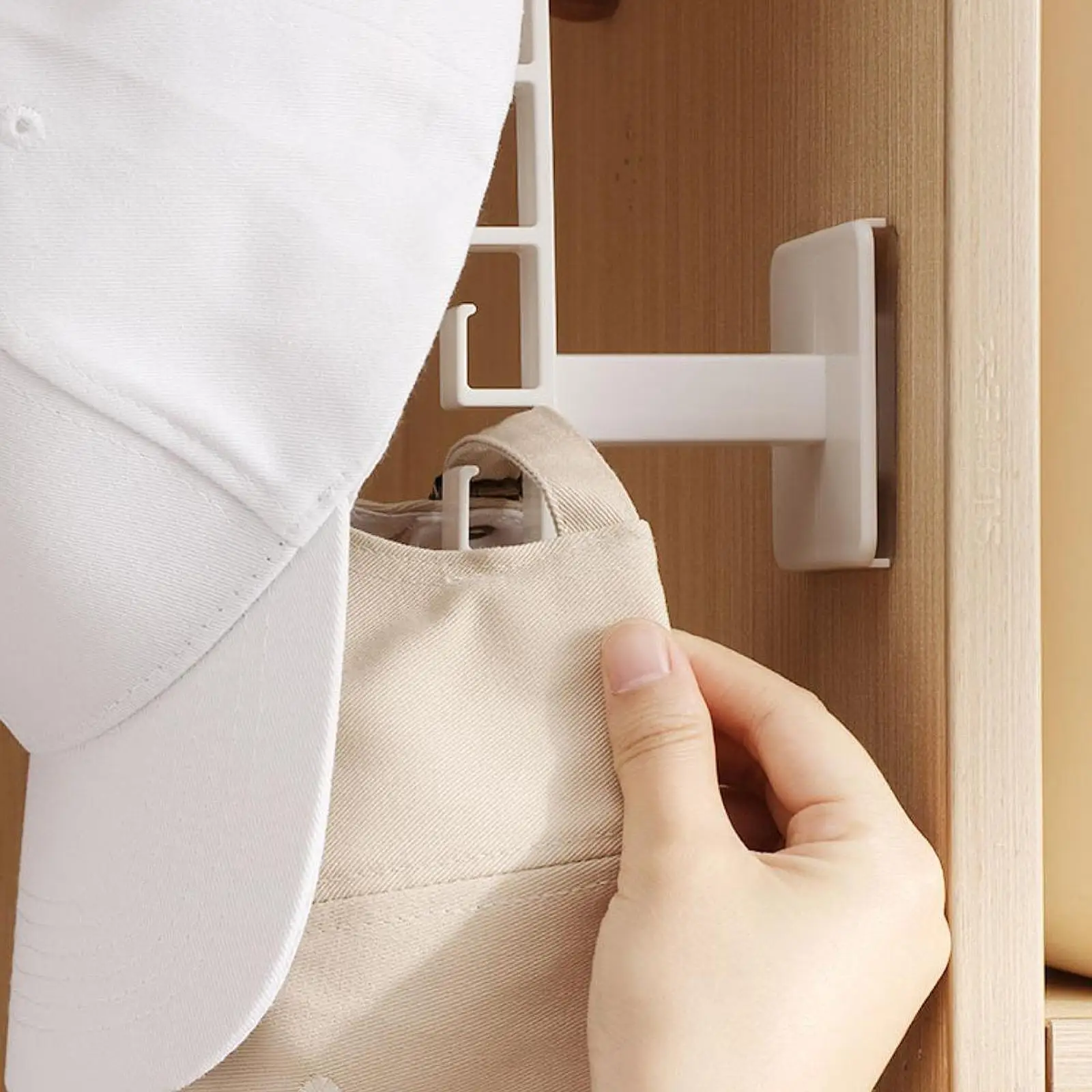 Hat Rack for Baseball Caps Easy Installation Vertical Horizontal Wall Mounted Caps Display for Entrance Home Cloakroom Headset