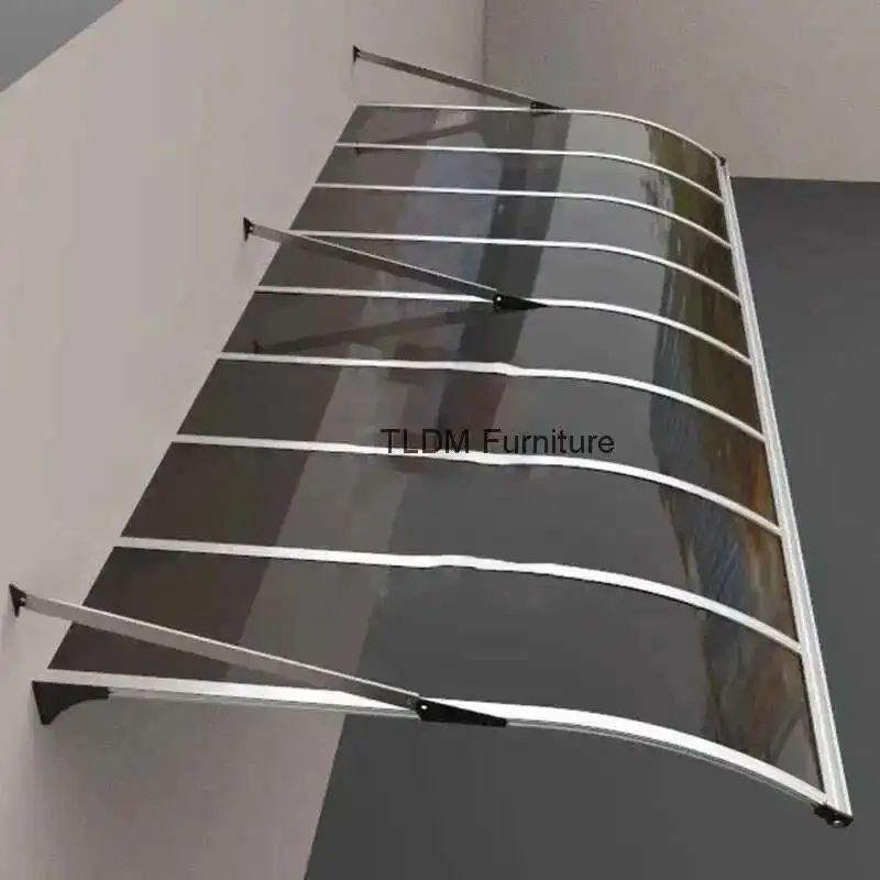 Nordic Home Window Courtyard Eaves Large Sink Aluminum Alloy Gazebos Rainproof Pergola Transparent Plate Awning Garden Pavilion