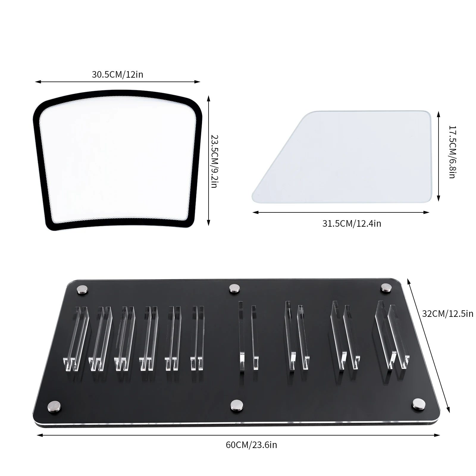Car Windshield Tempered Glass Sample Display Kit Auto PPF Window Tint Vinyl Wrap Display Model For Car Detailing Show Exhibition