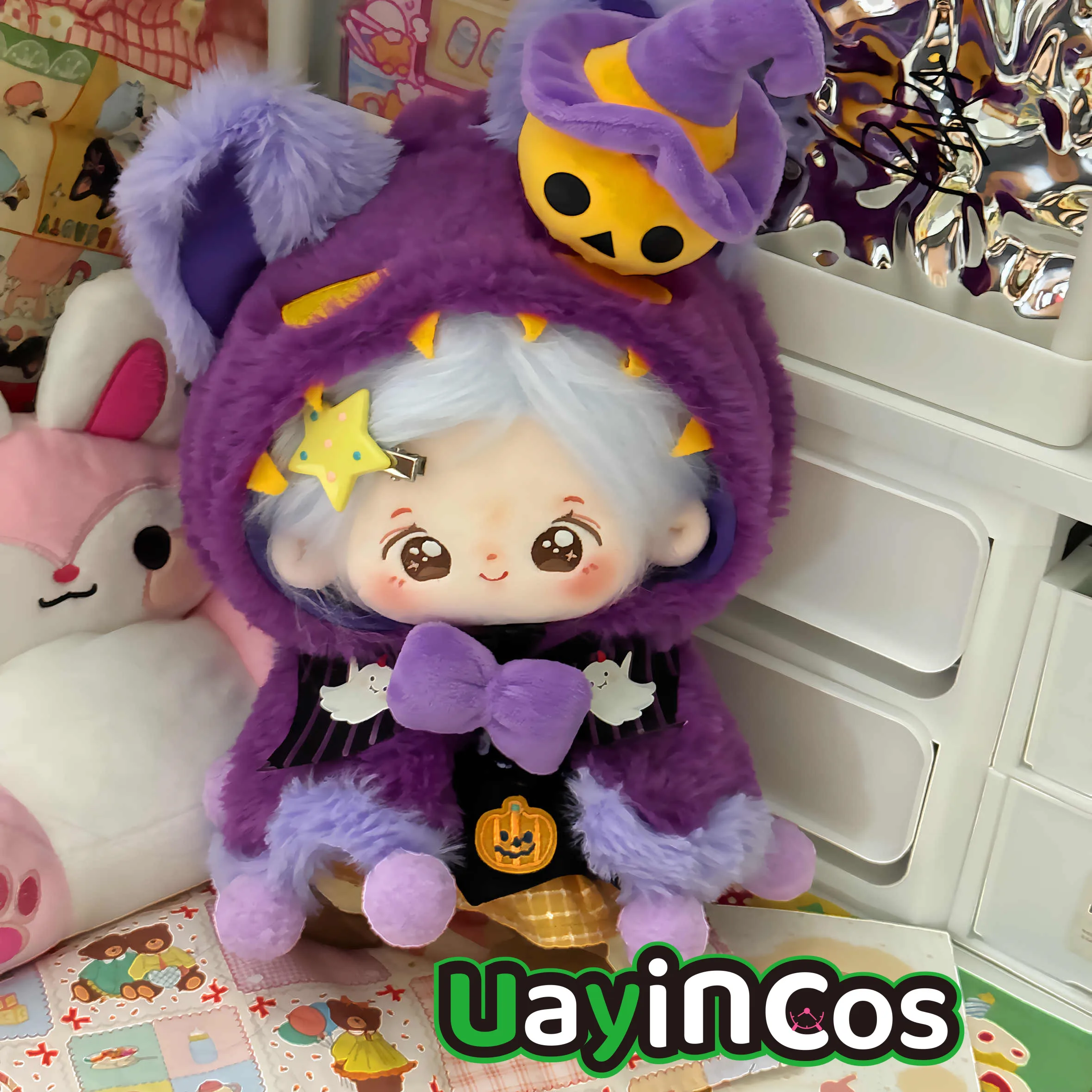 

20 см кукольная одежда Night Stalker Magic Witch Punk милый плащ костюм мягкие плюшевые аксессуары для кукол аниме игрушка для детей подарок